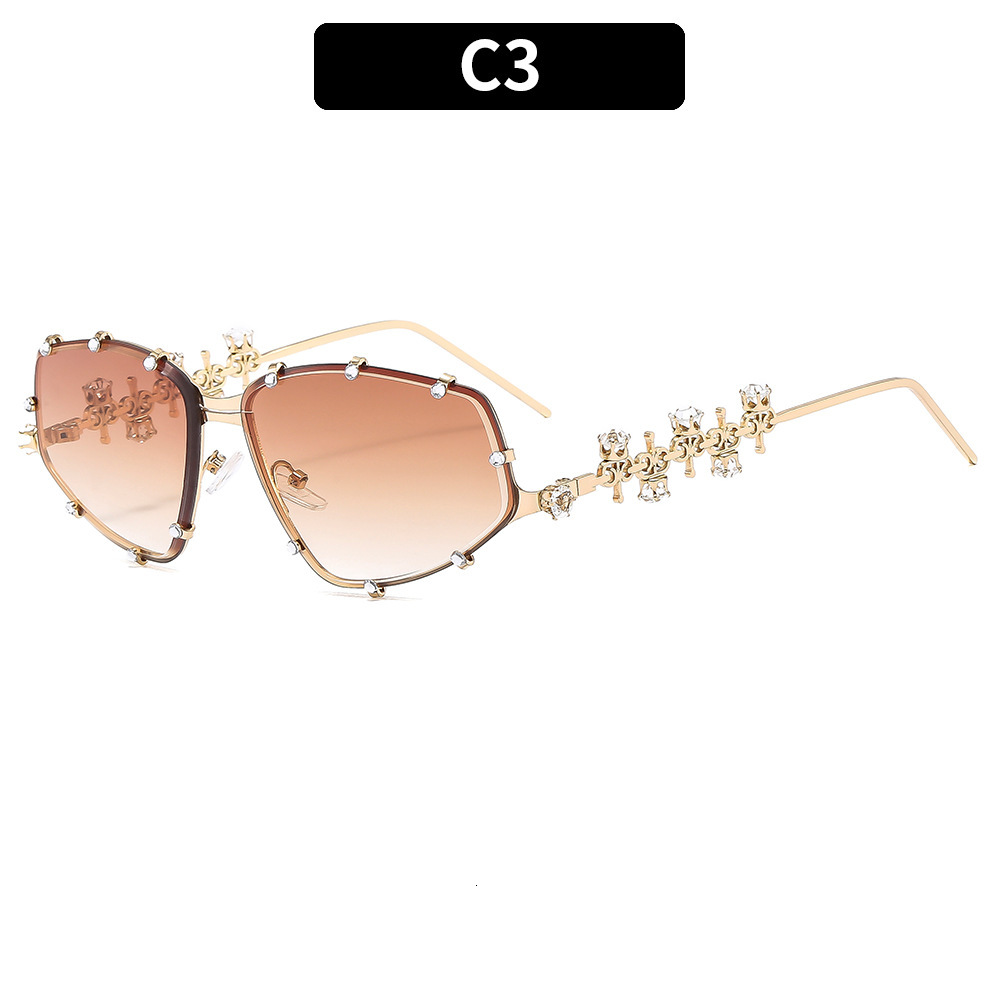 2026 New Luxury Brand Sunglasses With Future Technology Diamond Inlaid Fashion Sunglasses European And American Ins Outdoor Sports Glasses