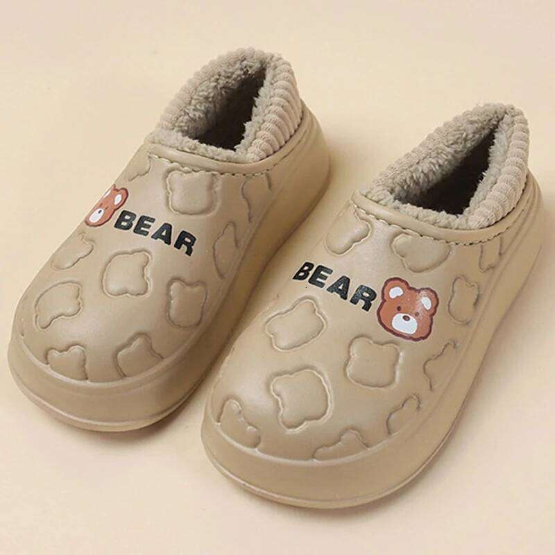 Litfun Winter Fluffy For Women Waterproof Soft Sole Plush Lining Indoor Slides Furry Warm Cozy Women's Slippers