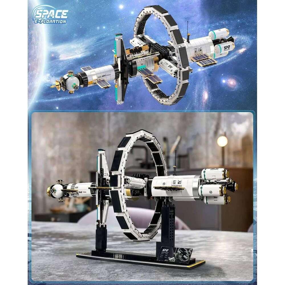 2221PCS Electric International Space Station Kit Adults Collectible Model Building Toys Sets Ideas Gifts for Boys Girls Z260306