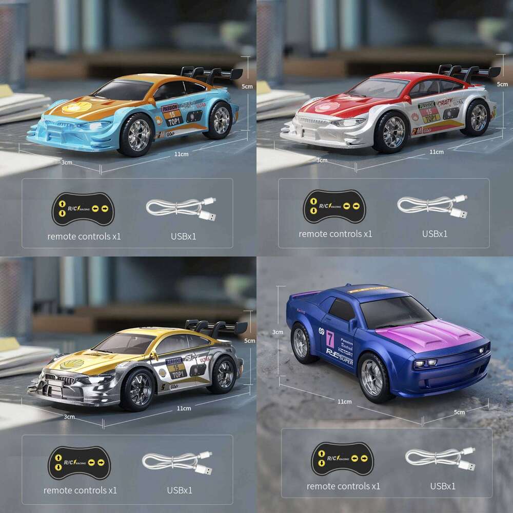 1:43 RC Car 4WD Full Scale Remote Vehicle With APP Control and Lights High Speed Racing Cars Toys Boys Gift C260305