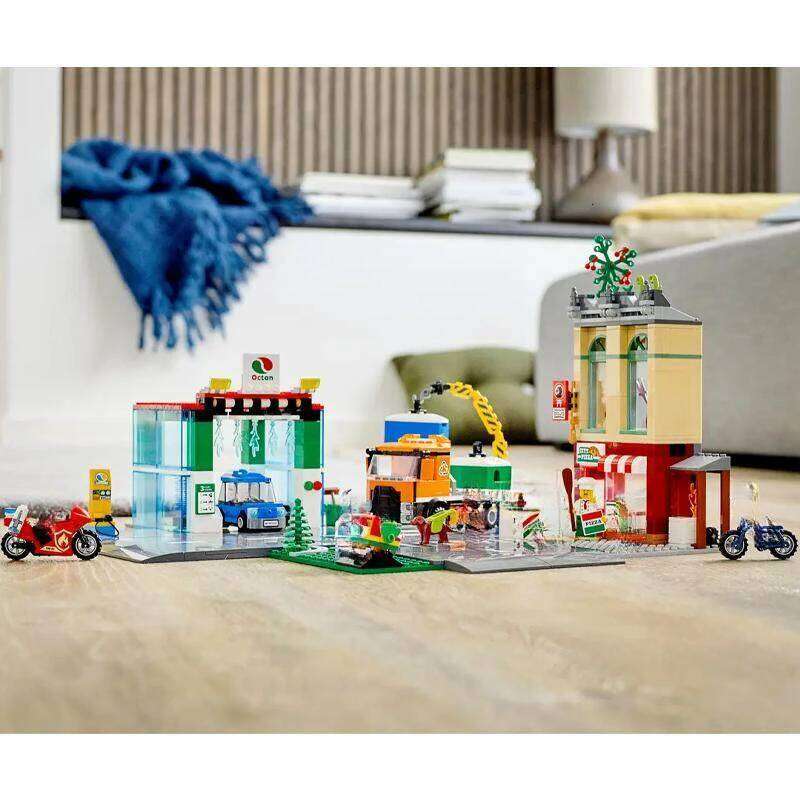City center 60292 building blocks assembling trucks, cars, family homes, park scene models, children's boy toys Z260306