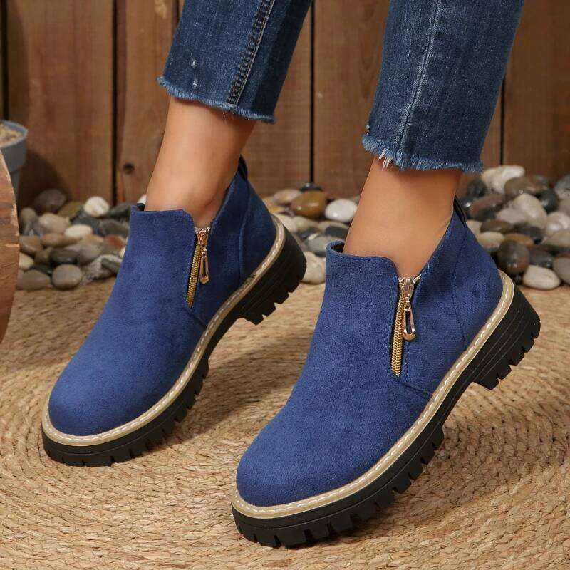 2026 new hot selling simple fashionable short plus size thick soled comfortable and non slip women's boots