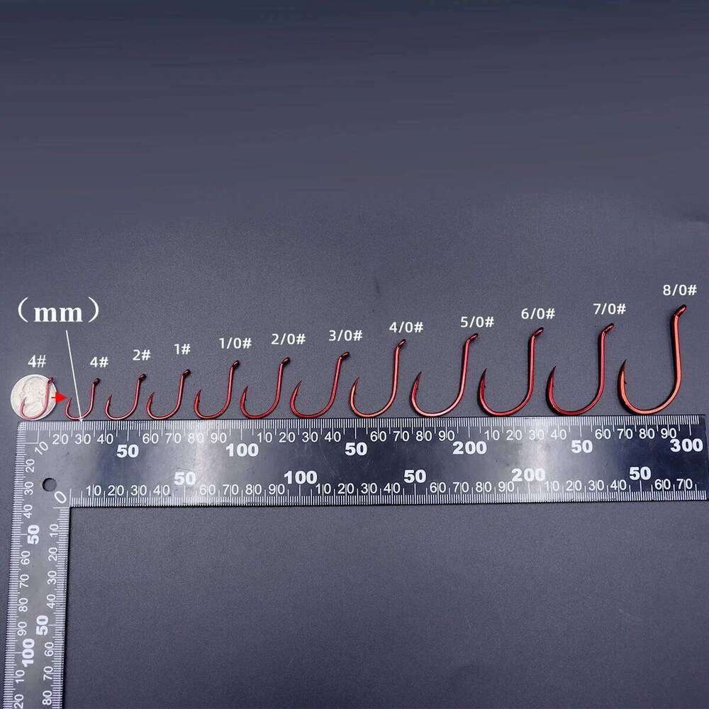 ZYZ 8~28Pcs Red Octopus Beak High Carbon Steel 11 Sizes Sea Fishing BKK Hooks Sharp Circle Fishhooks Tackle S260305