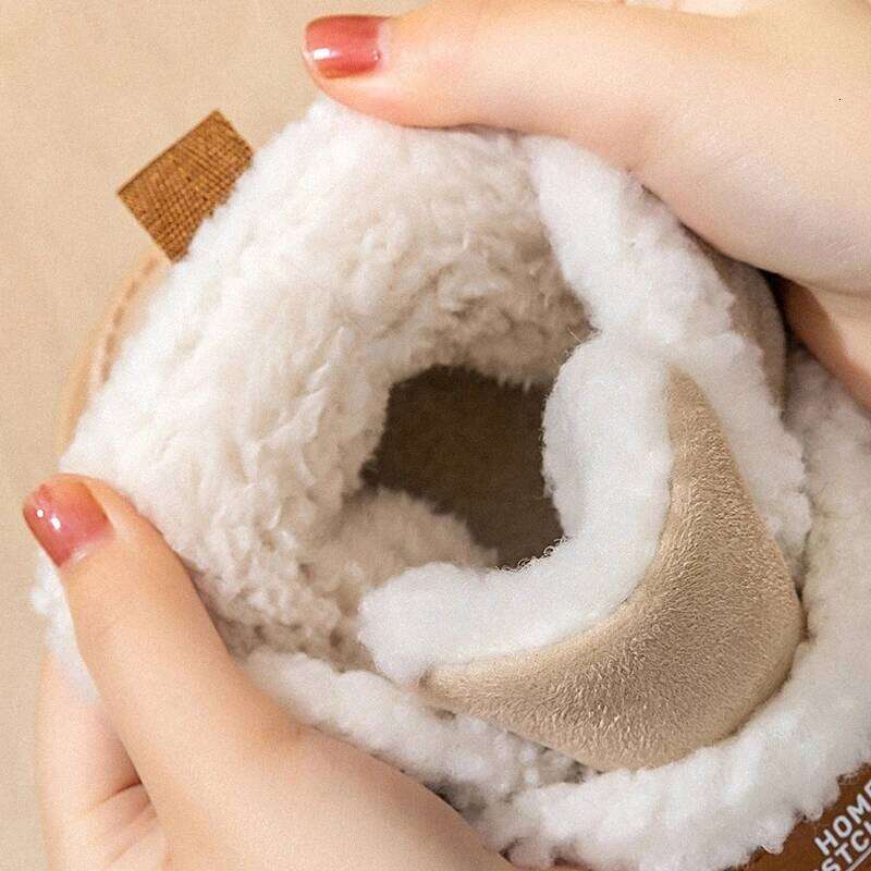 Litfun Winter Fluffy Cotton Non-slip Platform Indoor Snow Plush Lining Warm Comfy House Women's Ankle Boots