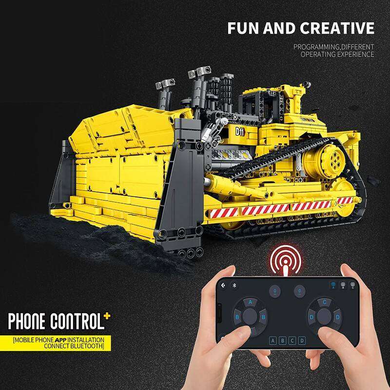 Technical Car APP Remote Control Moter Power Mechanical Bulldozer Building Blocks Brick Engineering Truck Toys Kid Moc Set Gifts Z260306