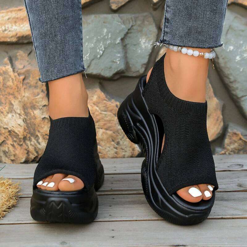 2026 Summer New Women's Fashion Solid Color Ultra High Heel Open toed Outdoor Bestseller Comfortable Sandals