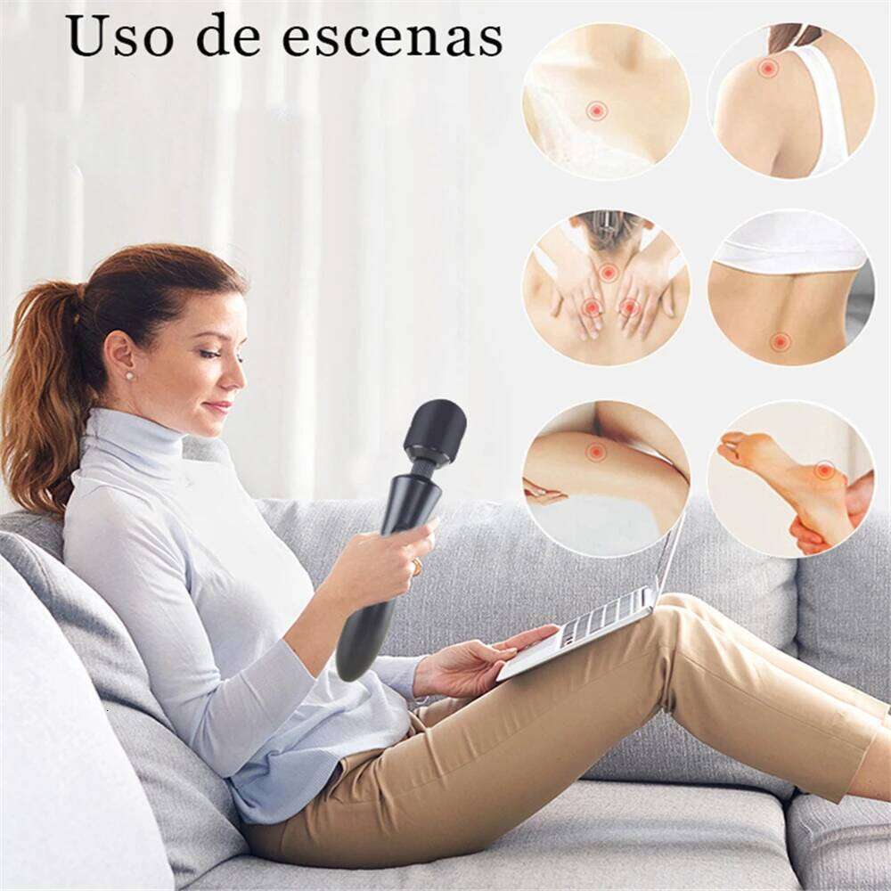 20 Modes Frequency 8 Speeds Body Vibrator Powerful magic wand AV massage sex products USB rechargeable Sex Toys for women ST090 W260305