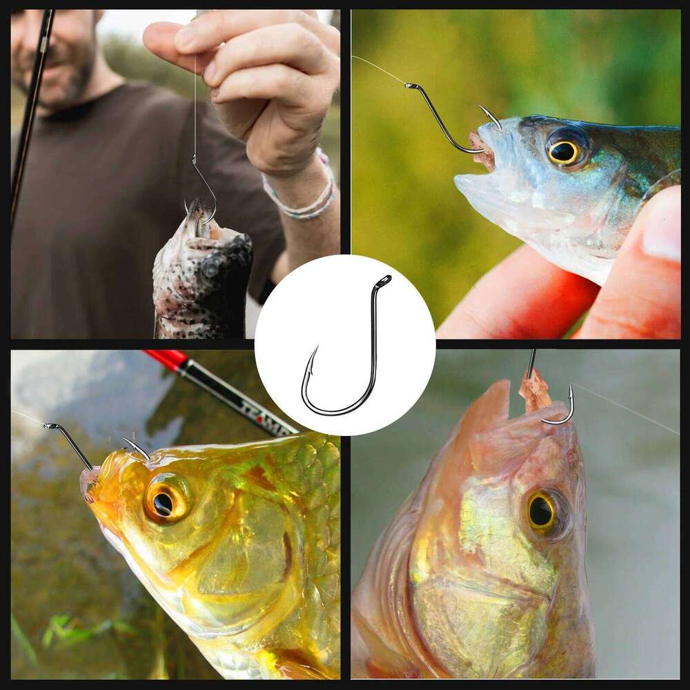 Black Octopus Hook Strong Offset Heavy Duty Saltwater Fishing 50~100Pcs Bulk S260305