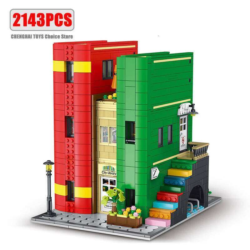 Creative Cities Library Buildings Blocks Bricks Model MOC Modular Desktop Ornament Street View Architecture Toy for Adults Gifts Z260306