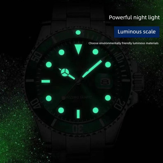 Designer Men's Watch Fashion Casual Style Waterproof Luminous Quartz Wristwatch Stainless Steel Band Male Clock Relogio Masculino
