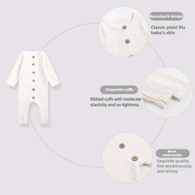 2025 New Infant Girls Knitted Jumpsuit Toddler Baby Girl Boys Long Sleeved Knitting Romper Children Clothes Z260306