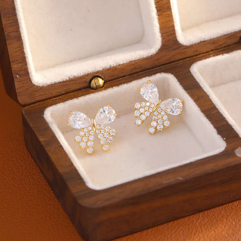 Super Shiny Zircon Butterfly For Women Light Luxury High-end Earrings 2025 New Hot-selling Summer Earrings