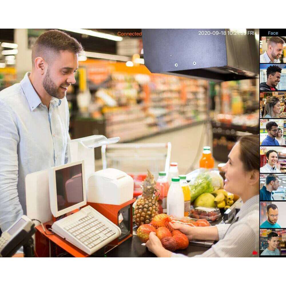 8MP 4K IP Camera Outdoor Face Detection Audio Dual Light H.265 CCTV Metal Dome POE Surveillance Security RTSP 26W0306