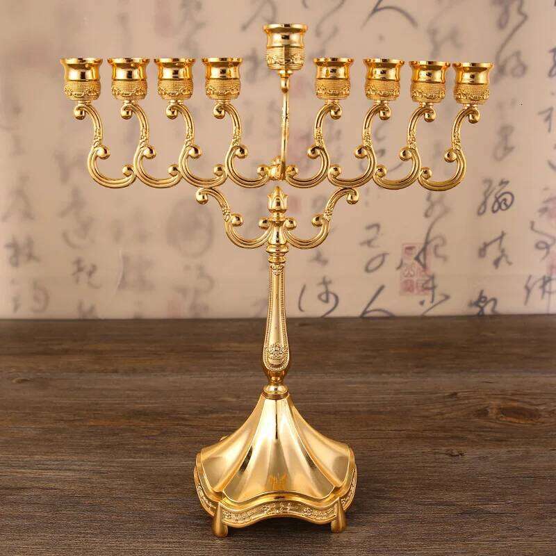 New Metal Silver/Gold Plated Candle Holders 9-Arms Stand Zinc Alloy High Quality Pillar For Wedding Portavelas Candelabra XJ260305