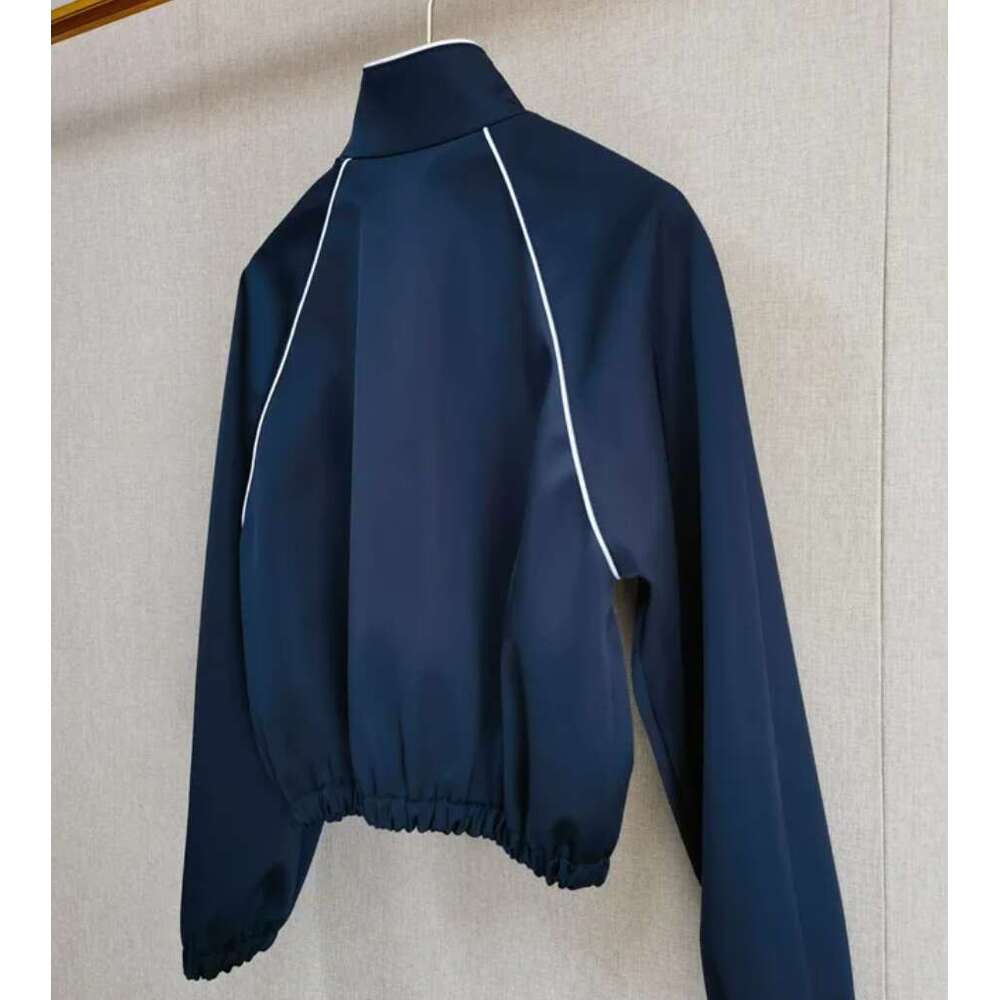 Spring New Line-Decorated Sporty Zip-Up Cardigan/Short Jacket For Women Mdng260306