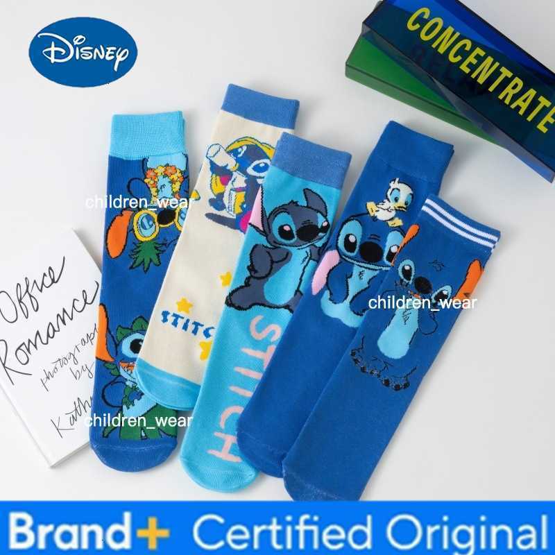 Disney Cute Stitch Cartoon Calf Socks Four Seasons Socks Home Furnishings Men Women Childrens Birthday Gifts Toys Couple Socks H260306