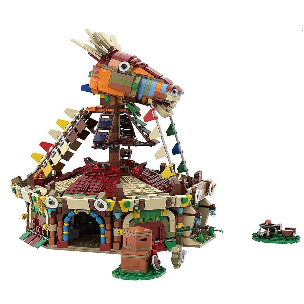 MOC Zeldaed Horse Stable Station Building Blocks Model Sets Game Architecture Printed Assemble Bricks Toys Birthday Xmas Gifts Z260306