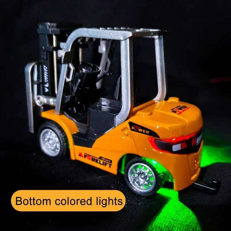 Mini RC Forklift 1/64 Alloy Desktop Remote Controlled Car Toy Engineering Vehicle App Control Cars Trucks Christmas Gifts Kids C260305