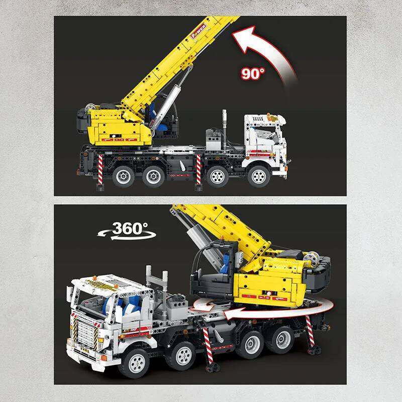 City Mobile Crane Engineering Building Blocks Technology Bricks Moc Remote Control Truck Model Assembling Toys for Boys Gift Set Z260306