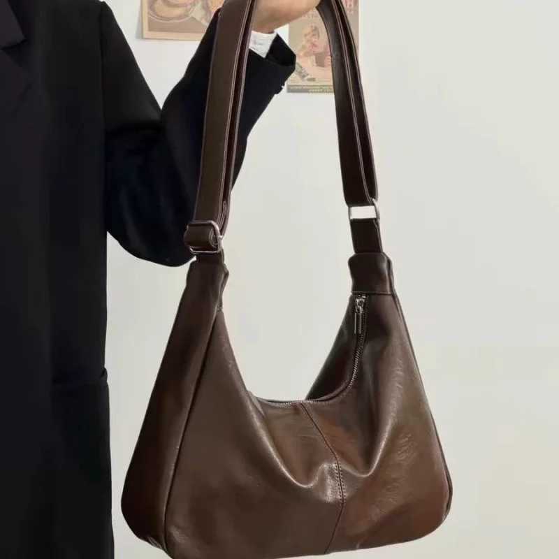 Fashion Soft PU Leather Tote Bags for Women Trend Female Simple Large High Capacity Shoulder Women Handbags Messenger Bags H260306