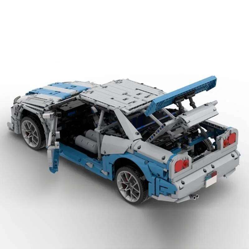 New Moc 1:8 Scale Skyline GT-R R34 Supercar Racing Car Vehicle Sport Model Buiding Block Bricks Toys for Kids Birthday Gifts Boy Z260305