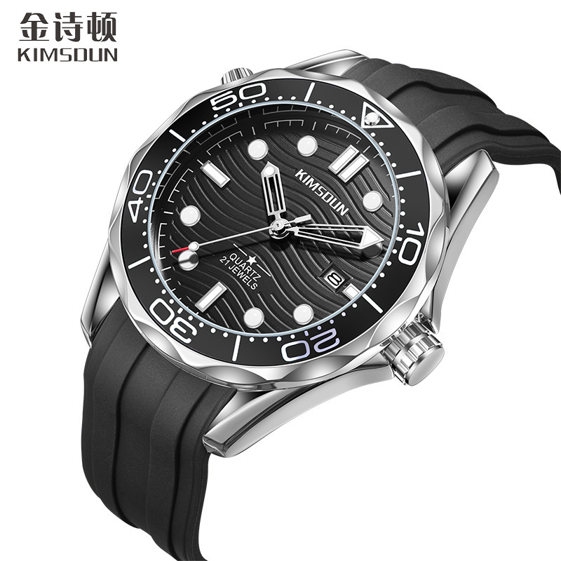 Luxury Designer Business Dress Men Watch Simple Dial Leather Band Waterproof Luminous Date Quartz Wristwatch for Male Formal Occasions