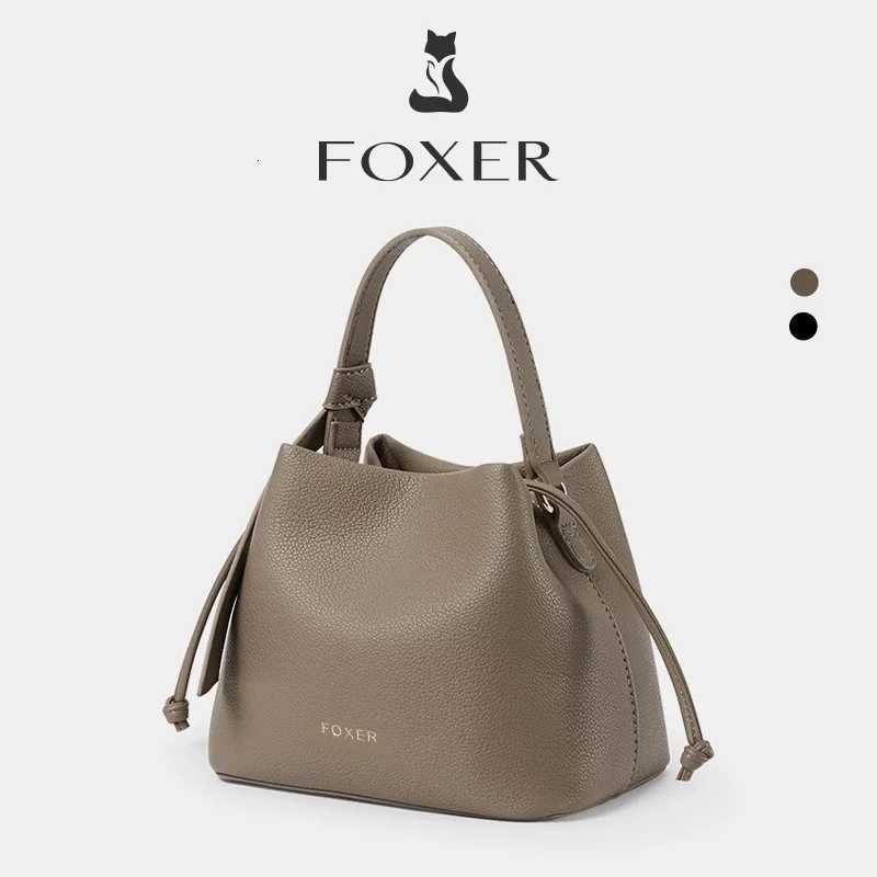 FOXER Womens Top-handle Bucket Bag 2026 New Trendy Hot Selling Fashion Versatile Female Shoulder Crossbody Bag Purse H260306