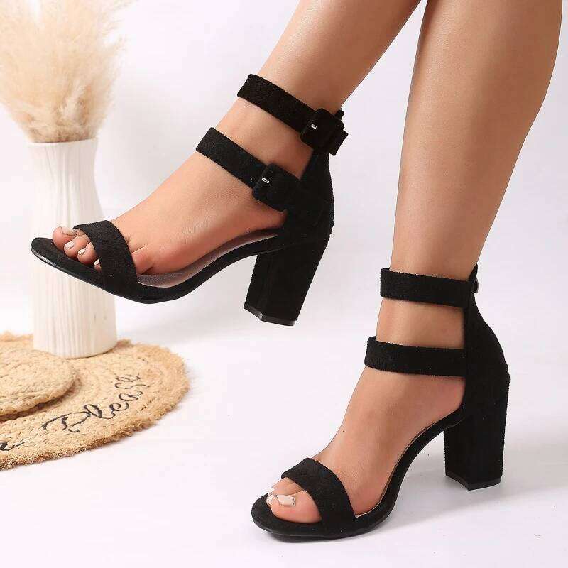 2025 Summer New Women's Hollow-Out Design High Heel for Outdoor Fashion Casual Sandals