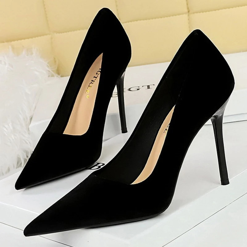 BIGTREE Shoes Fashion High Heels Women Shoes Suede Women Pumps Sexy Party Shoes Stilettos Heels Ladies Shoes Female Pumps 2026 260306