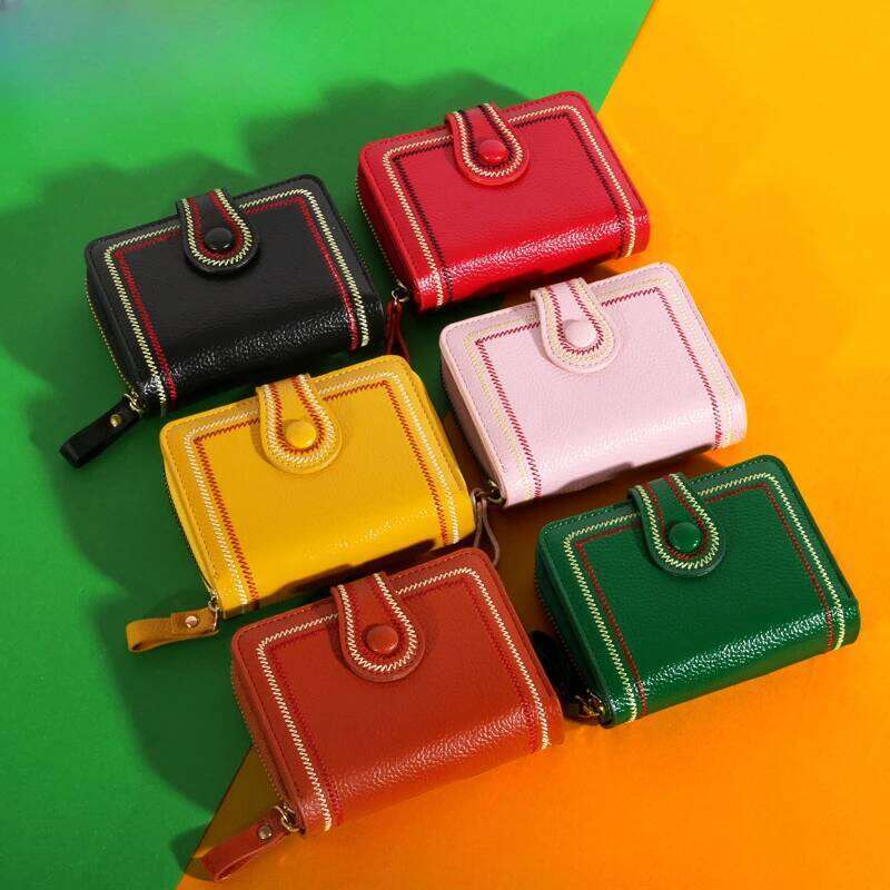 Simple Wallet Women's Short Retro Hong Kong Style Versatile Large Capacity Multi-card Slot Zipper Coin Card Holder C260304