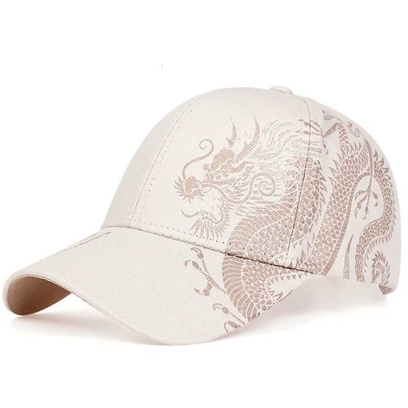 Unisex Golden Dragon Printing Snapback Baseball Caps Spring and Autumn Outdoor Adjustable Casual Hats Sunscreen Hat S260306