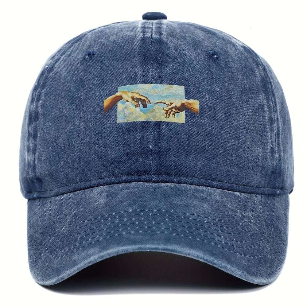 Vintage printed baseball cap, vintage versatile for both men women, daily casual and fashionable curved brim hat Y260304