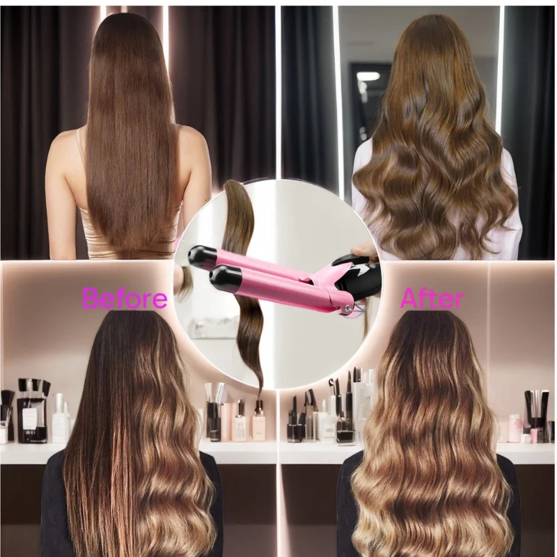 IRUIBEAUTY Professional Hair Curling Iron Ceramic Triple Barrel Hair Curler Irons Hair Styler Hair Waver Styling Tools 260305