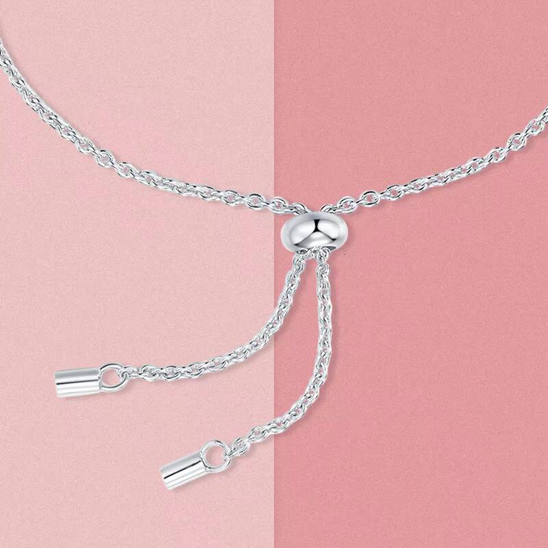 Elegant 925 Silver Moissanite Infinity Heart Adjustable Chain Design Romantic Sparkling Gift Anniversary Fine Jewelry Bracelet