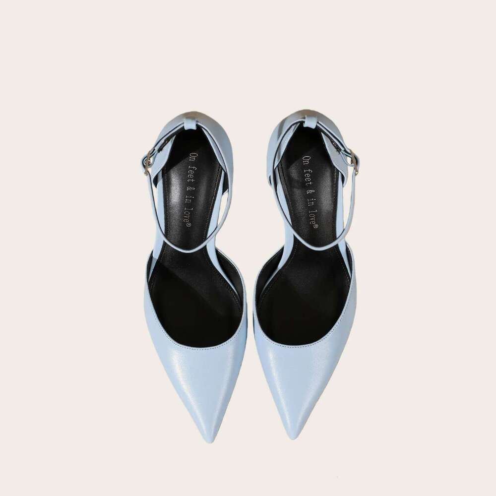 2025 Summer New Sexy Pointed Toe Strappy High Heels for Women, Slender Heel, Elegant Party Prom Tie-Detail Sandals