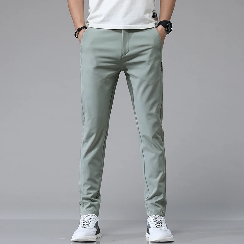 5 Colors Spring Summer Ultra-thin Mens Stretch Slim Straight Casual Pants High Quality Fashion Breathable Golf Sports Trousers 260306