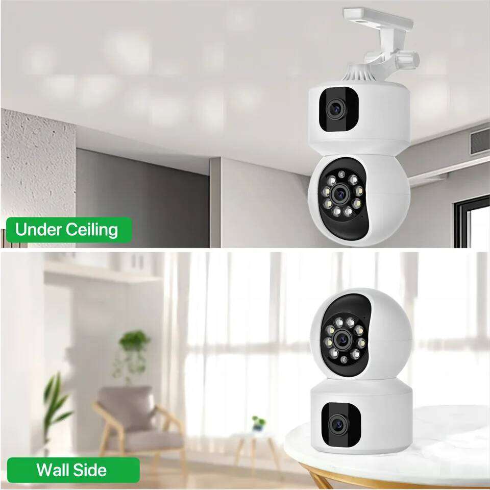 Tuya 8MP WiFi IP Dual Lens Baby Monitor Color Night Vision Human Automatic Tracking Video Smart Home Surveillance Camera 26W0306