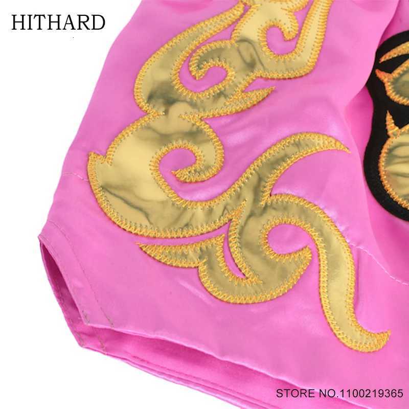 Short Muay Thai Man Boxing Shorts Child Women Satin Martial Arts MMA Training Clothing Gym Cage Fight Grappling Kickboxing Pants X260306