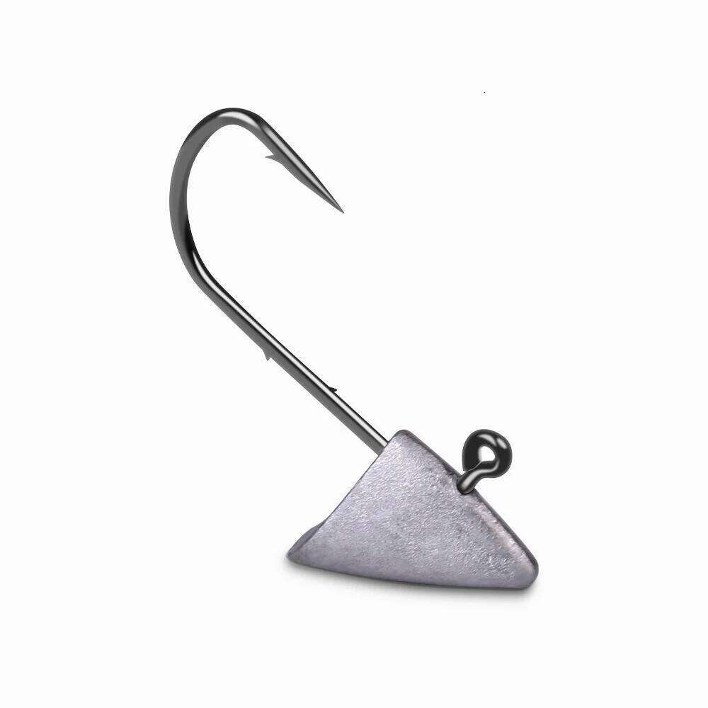 10pcs Triangle Head Hooks 2.7/3.5/4.2/5g Ship Type Dart Jighead Fishhook Soft Worm Jig Artificial Lure Fishing Tackle Hook S260305
