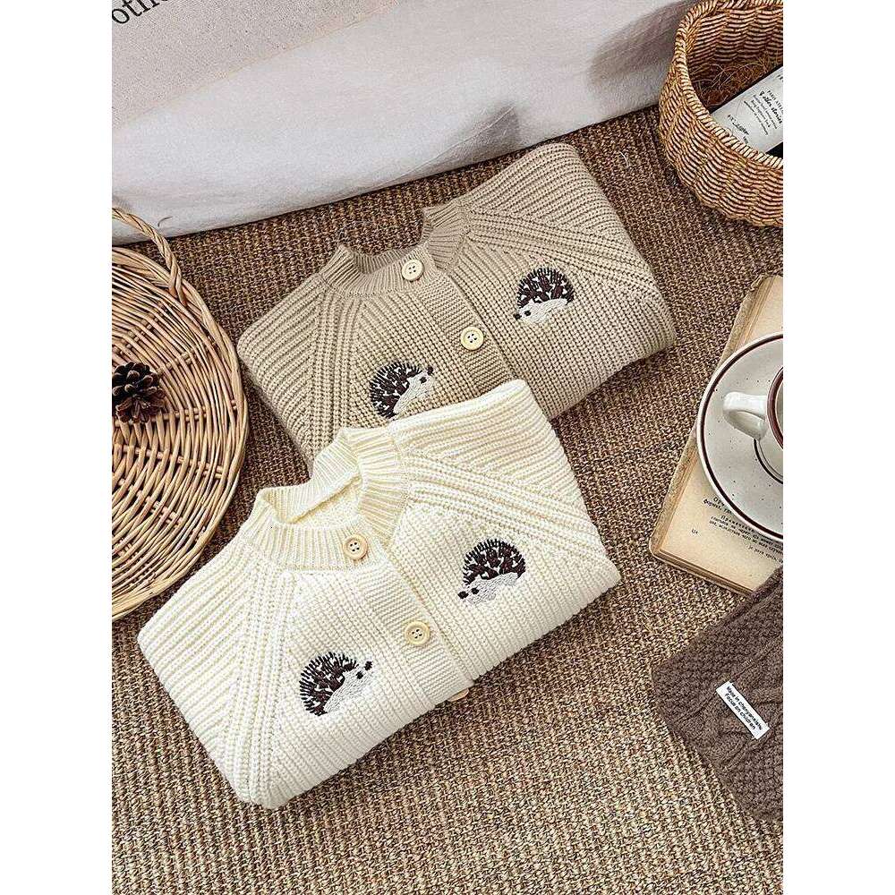 2025 Winter New Baby Long Sleeve Knitted Romper Cartoon Embroidery Infant Boy Girl Thick Warm Jumpsuit Newborn Toddler Clothes Z260306