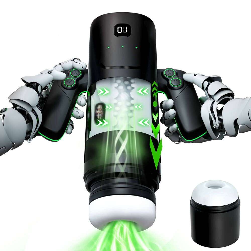 3 in 1 Male Masturbation Cup with Handle Automatic Sucking Telescopic Penis Trainer Pocket Stroker Massager Adult Sex Toy for 18 W260305