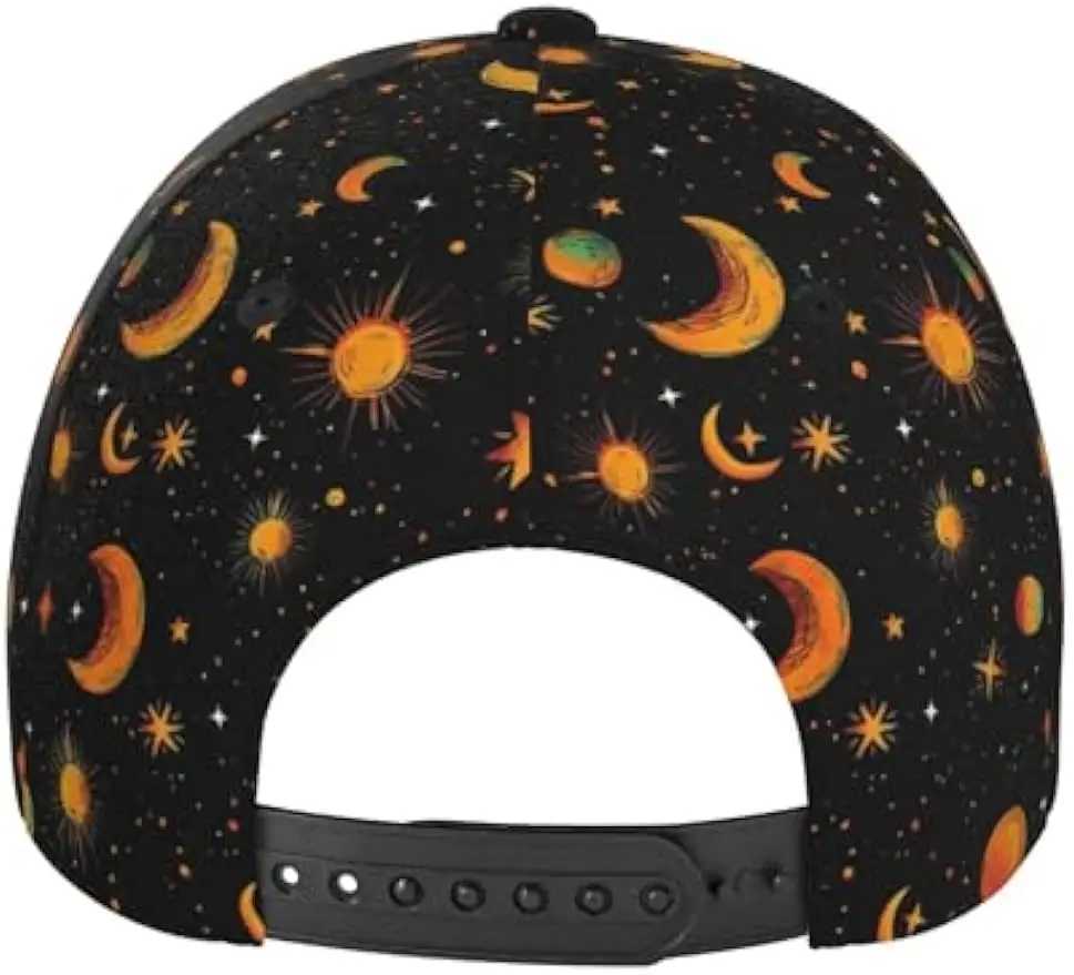 Vibrant Space Theme Celestial Gothic Bat Baseball Cap Adjustable Snapback Hat Breathable Trucker Sport Hats for Women Men S260306