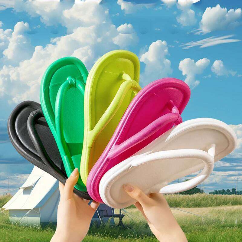 Lightweight Flat Heel Beach Slides Soft Platform Flip Flops Non Slip Slippers for Women EVA Thick Sole Clip Toe Home Shoes