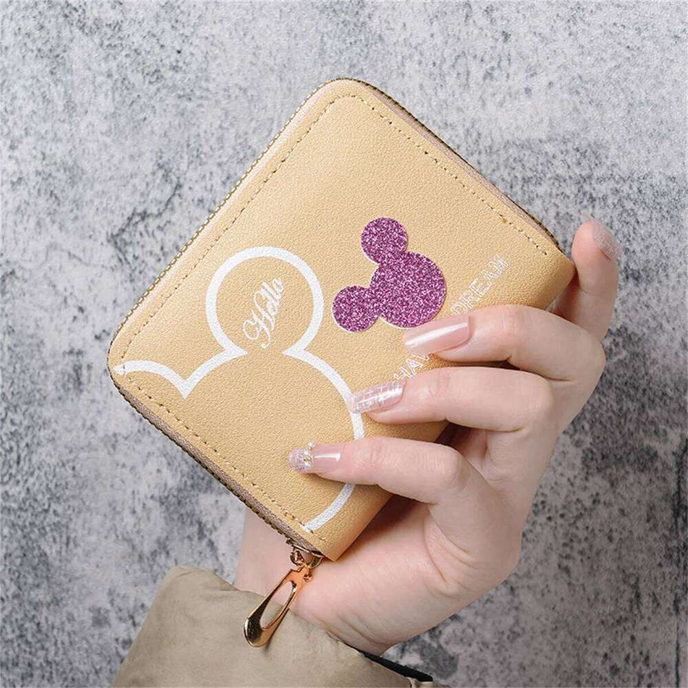 2024 new Japanese and Korean cute cartoon short wallet female mini large-capacity portable student zipper coin purse C260304