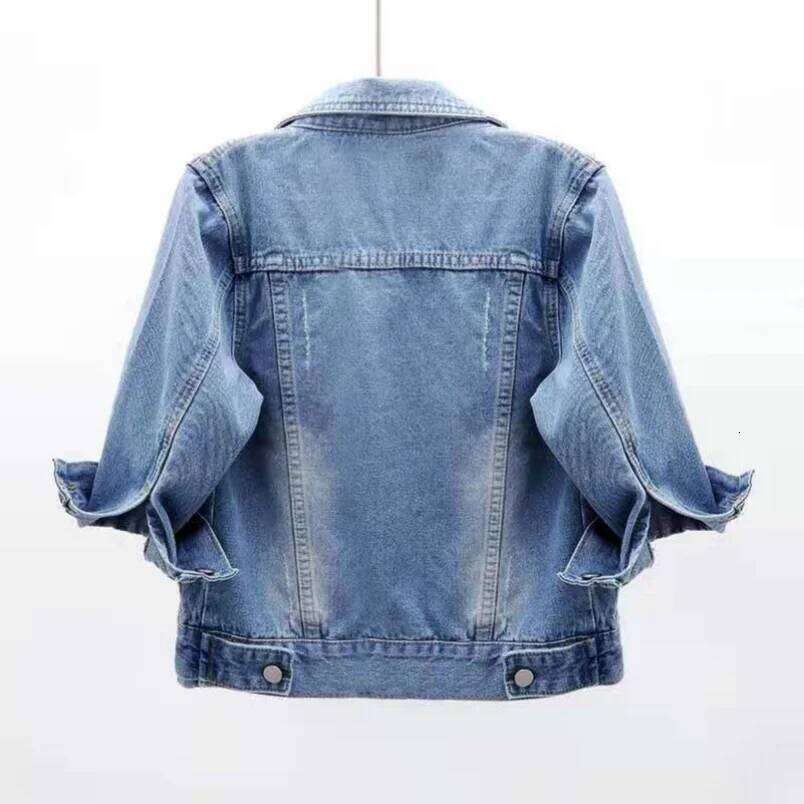 Women Denim Jacket Spring Autumn Short Coat Pink Jean Jackets Casual Yellow Purple Blue Loose Tops Lady Outerwear