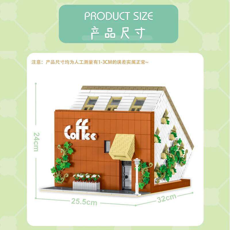 3118pcs Upside Down Cafe Model Street View MOC Modular Architecture Assembly Building Block Bricks Toys for Adults Gifts 10209 Z260306