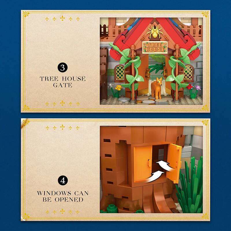 2566PCS Tree House Building Blocks Medieval European City Street View Series MOC Model Bricks Toys For Children's Birthday Gifts Z260305