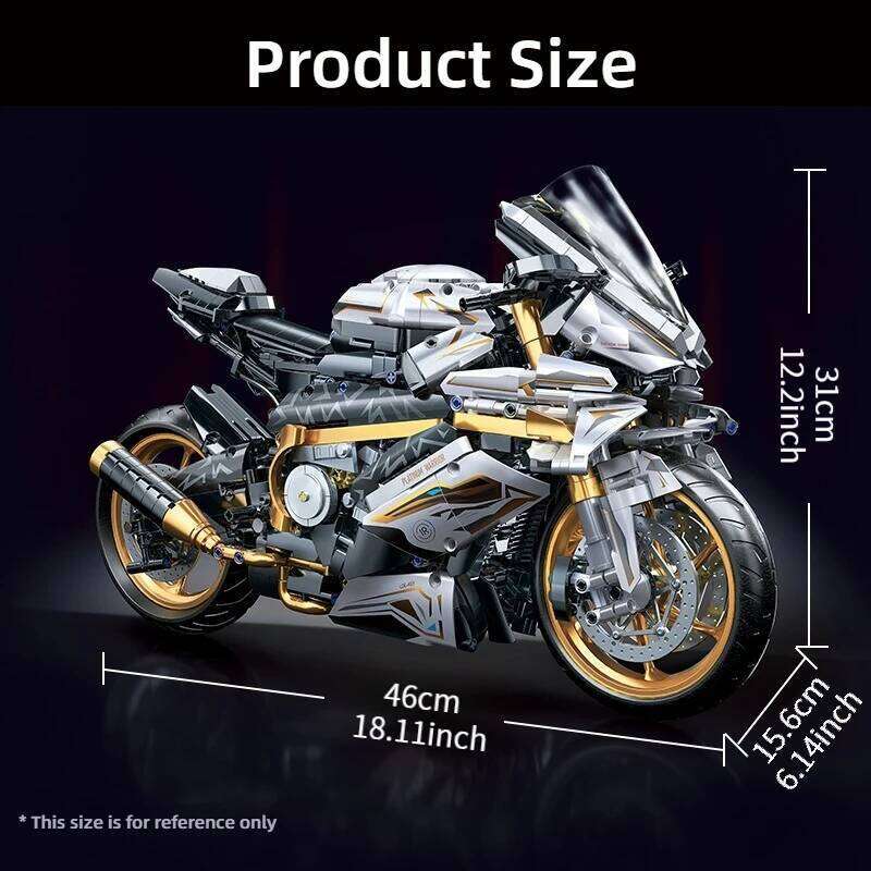 TOYLINX Alloy Motorcycle Desktop Decorations 2045PCS Racing Building Block Model Kid Toys Christmas Easter Festive Gift Giving Z260305
