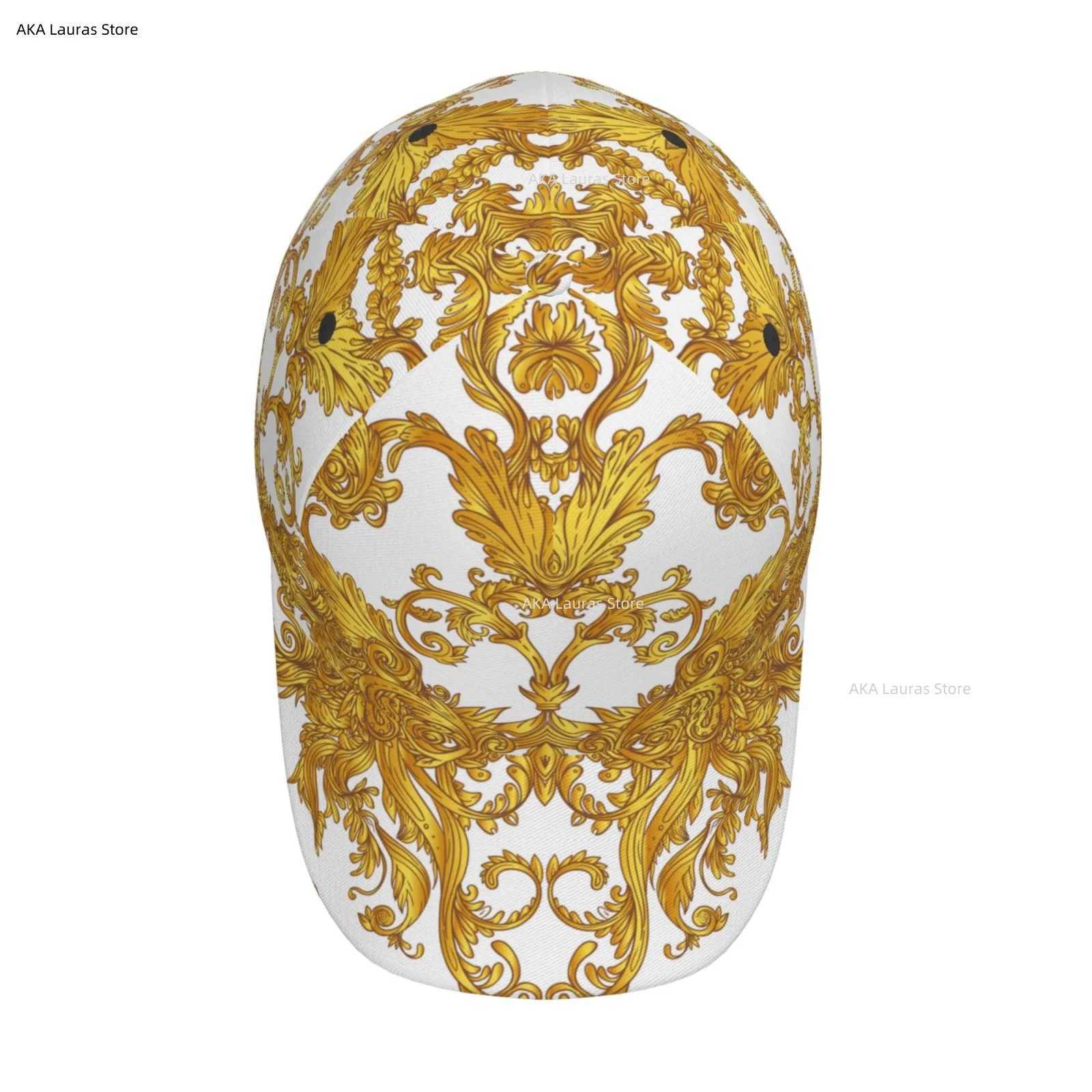 Golden Baroque Outdoor Sport Caps Baseball Hat Men Women Visor Cap Baseball Cap Street Hip Hop Caps golf hat men S260306