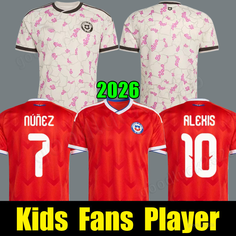 2026 World Cup 2026 2027 chile soccer jersey 26 27 Felipe Loyola Marcelino Nunez Dario Osorio Gabriel Suazo Home red Football uniform men kids Fans